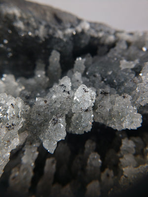 Black Quartz Stalactite Formation, 4.18 lbs. w/ Custom Metal Stand