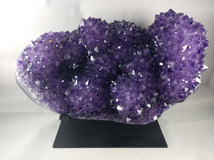 Amethyst Stalactite Formation, 9.39 lbs. w/ Custom Metal Stand