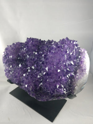 Amethyst Stalactite Formation, 9.39 lbs. w/ Custom Metal Stand