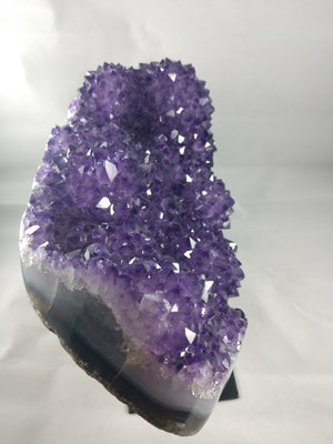 Amethyst Stalactite Formation, 9.39 lbs. w/ Custom Metal Stand