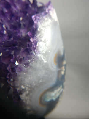 Amethyst Stalactite Formation, 9.39 lbs. w/ Custom Metal Stand