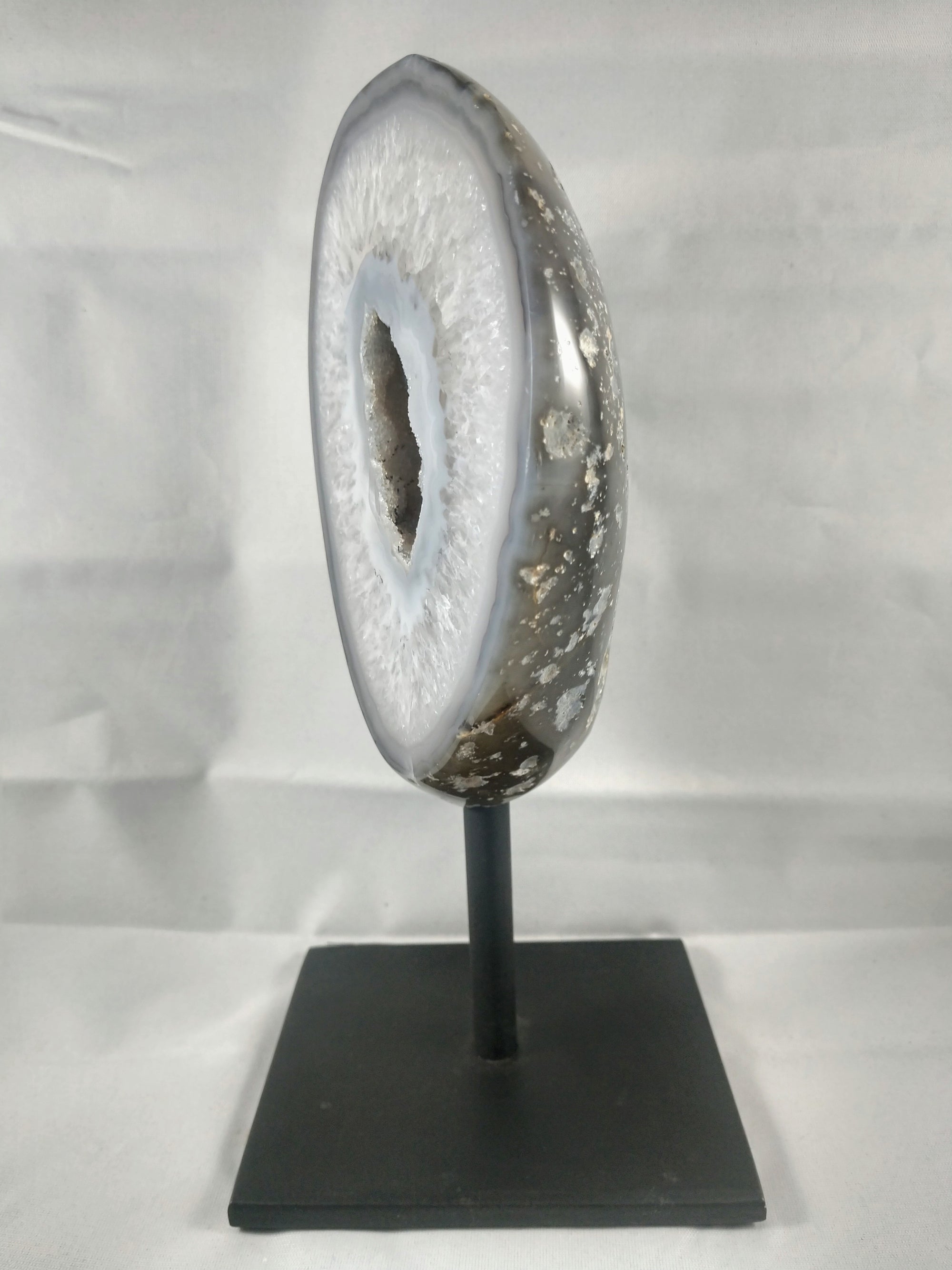 Agate Slice on Custom Metal Stand