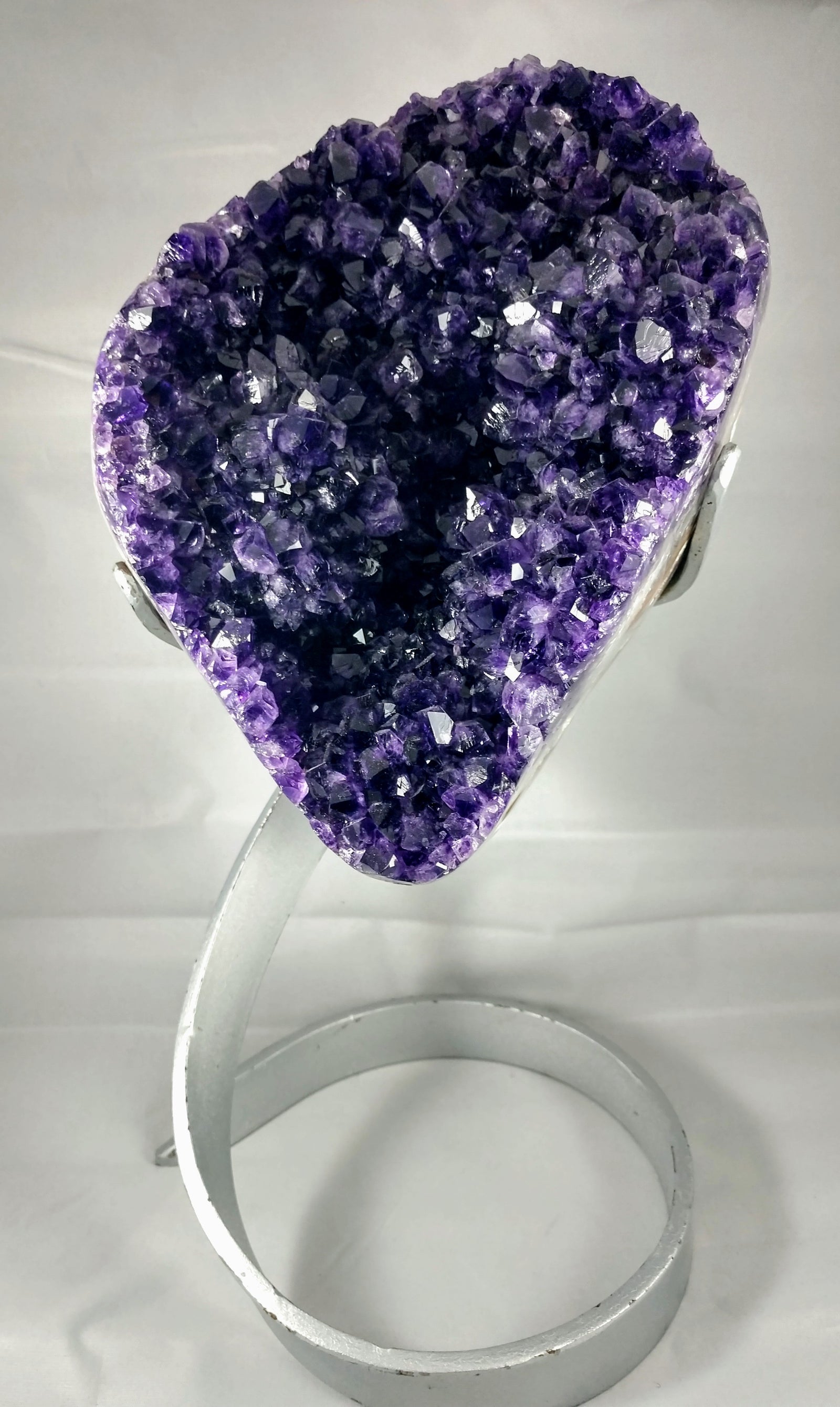 Amethyst Geode, 8.98 lbs. w/ Custom Metal Stand
