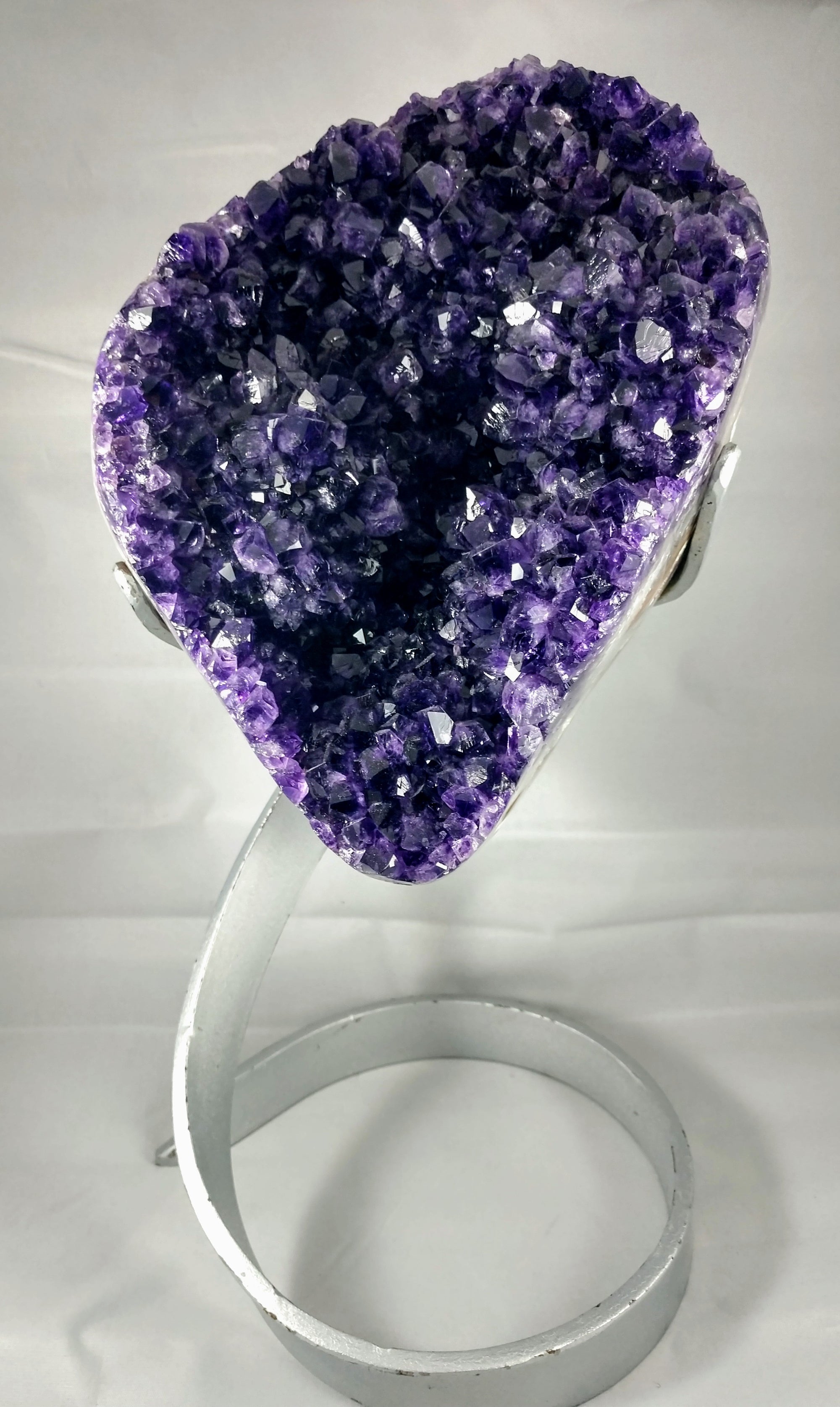 Amethyst Geode, 8.98 lbs. w/ Custom Metal Stand