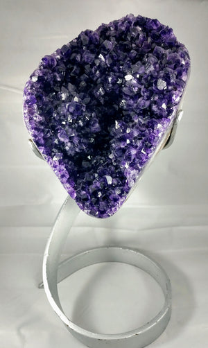 Amethyst Geode, 8.98 lbs. w/ Custom Metal Stand