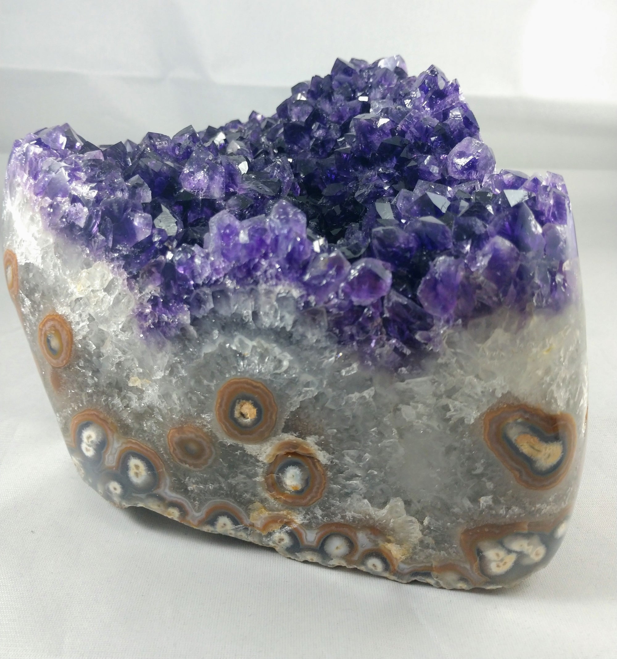 Amethyst Geode, 8.98 lbs. w/ Custom Metal Stand