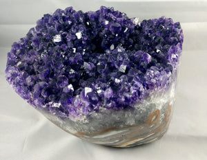 Amethyst Geode, 8.98 lbs. w/ Custom Metal Stand