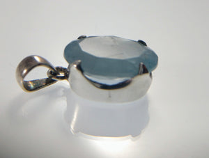 Aquamarine Faceted Pendant