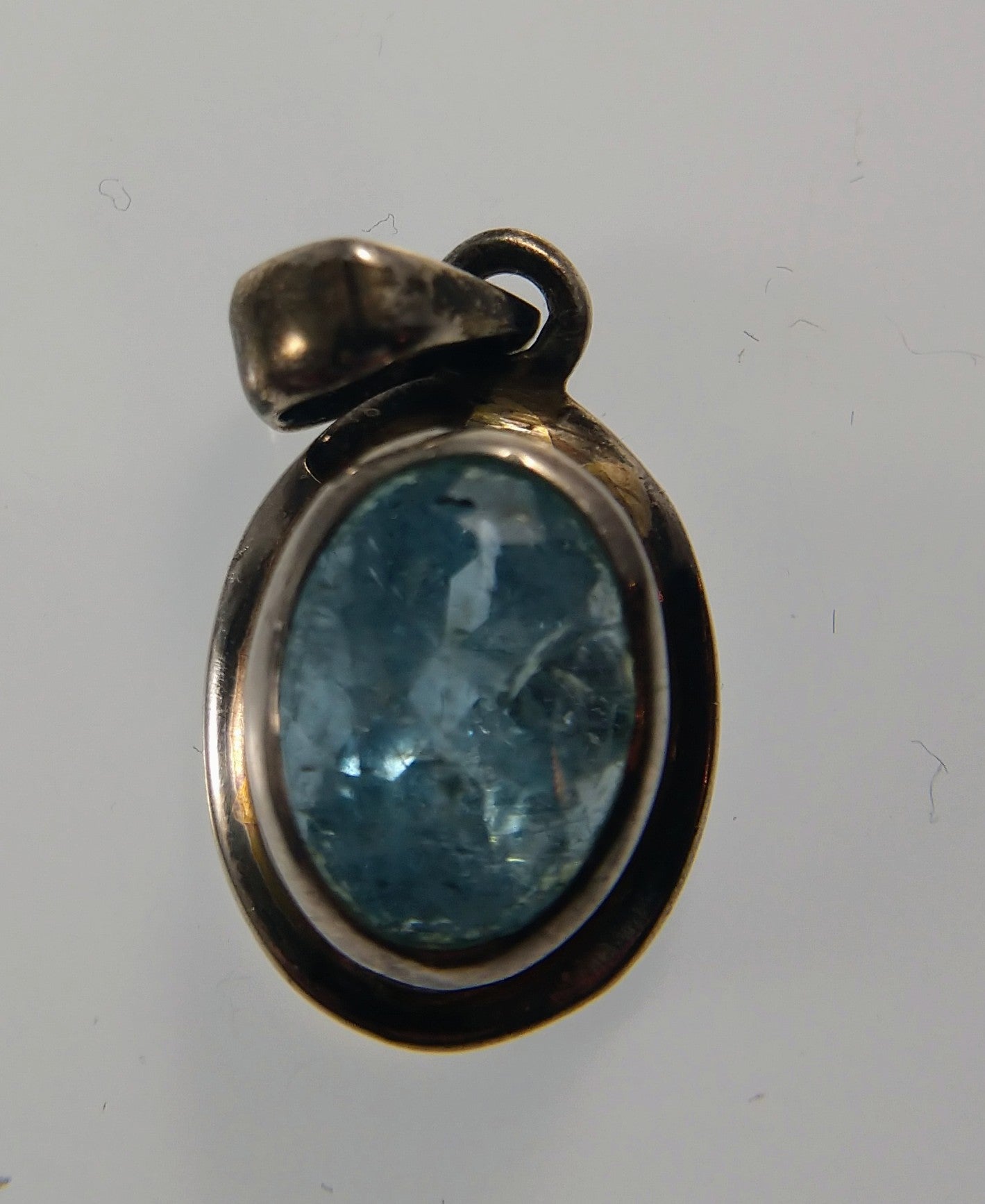 Aquamarine Faceted Pendant