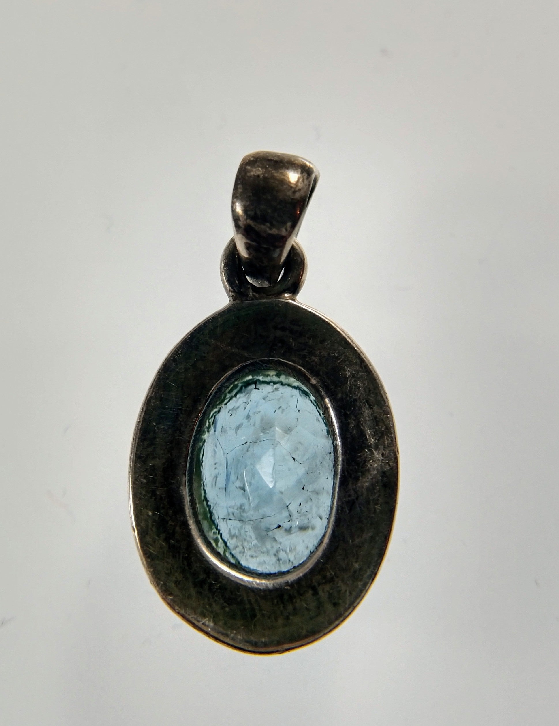 Aquamarine Faceted Pendant