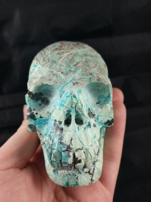 Chrysocolla Skull 1.7 lbs