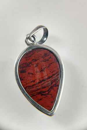 Red Jasper Pendant in Sterling Silver