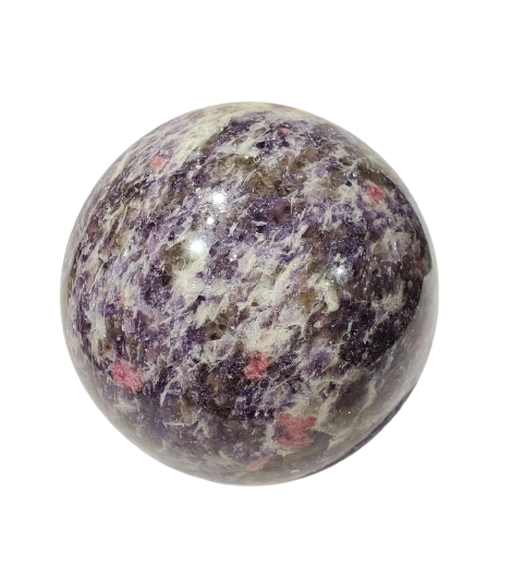 Pink Tourmaline and Lepidolite Sphere (Madagascar)