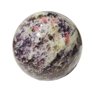 Pink Tourmaline and Lepidolite Sphere (Madagascar)