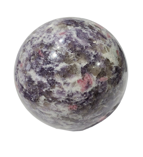 Pink Tourmaline and Lepidolite Sphere (Madagascar)