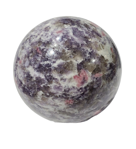Pink Tourmaline and Lepidolite Sphere (Madagascar)