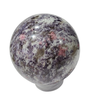 Pink Tourmaline and Lepidolite Sphere (Madagascar)