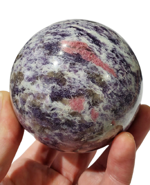Pink Tourmaline and Lepidolite Sphere (Madagascar)