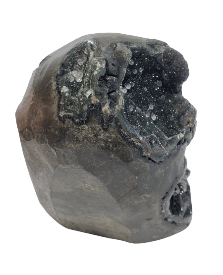 Druzy Black Quartz Stalactite Formation (Uruguay)