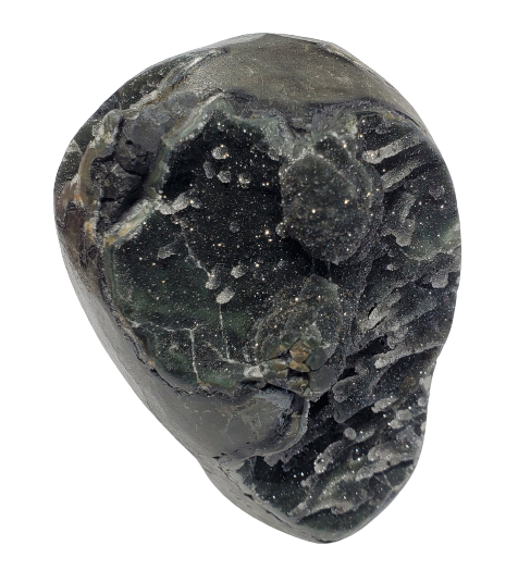 Druzy Black Quartz Stalactite Formation (Uruguay)