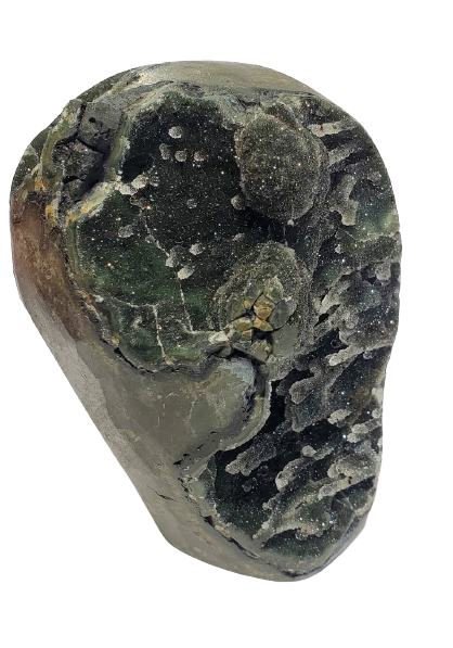 Druzy Black Quartz Stalactite Formation (Uruguay)