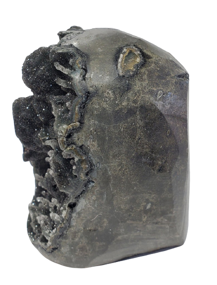 Druzy Black Quartz Stalactite Formation (Uruguay)