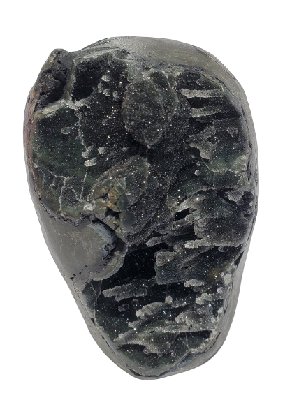 Druzy Black Quartz Stalactite Formation (Uruguay)