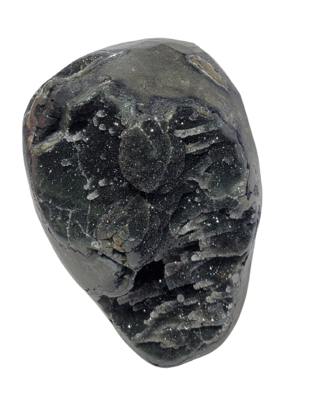 Druzy Black Quartz Stalactite Formation (Uruguay)