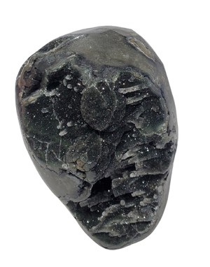 Druzy Black Quartz Stalactite Formation (Uruguay)