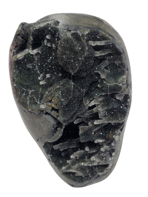 Druzy Black Quartz Stalactite Formation (Uruguay)