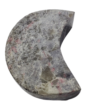 Lepidolite and Pink Tourmaline Moon-Shaped Bowl (Madagascar)