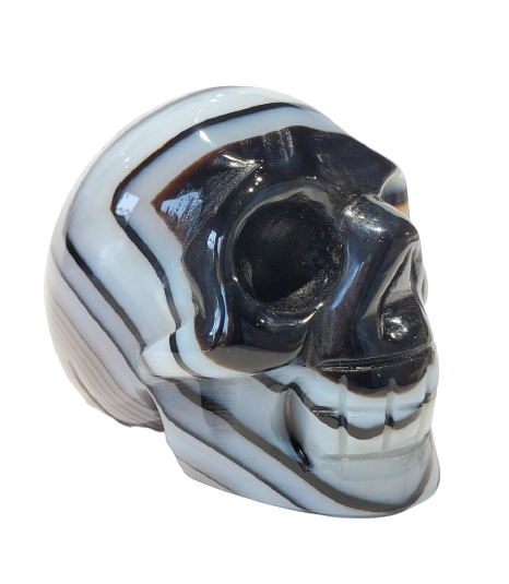 Banded Agate Skull