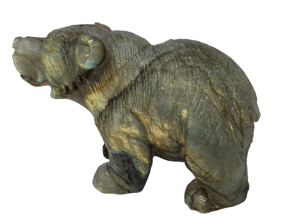 Labradorite Bear Carving