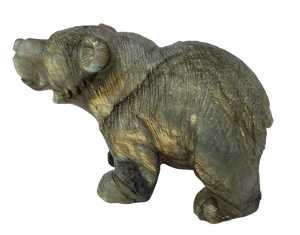 Labradorite Bear Carving