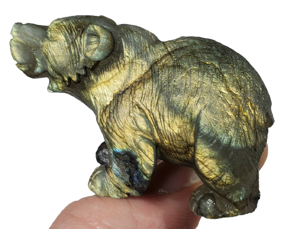 Labradorite Bear Carving