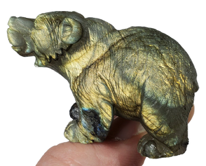 Labradorite Bear Carving