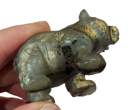 Labradorite Bear Carving