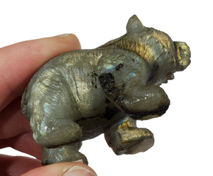 Labradorite Bear Carving