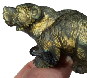 Labradorite Bear Carving