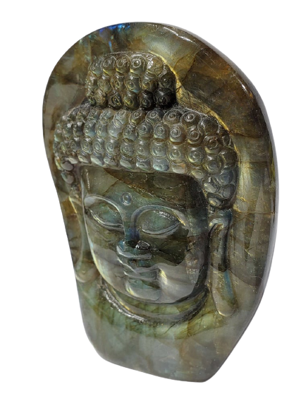 Labradorite Buddha Carving
