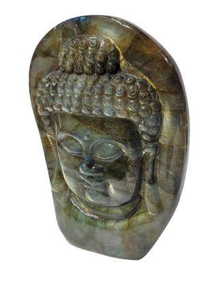 Labradorite Buddha Carving