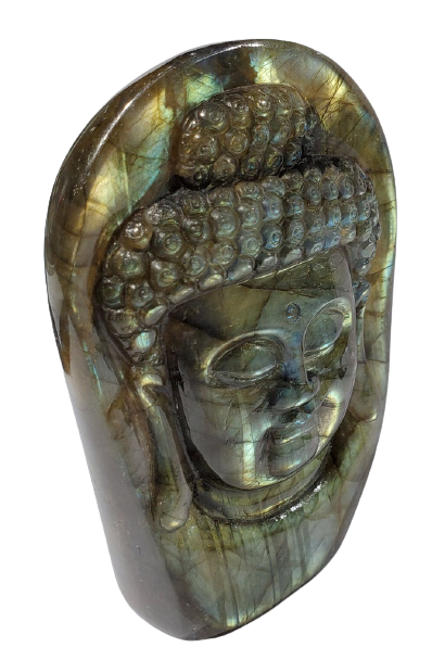 Labradorite Buddha Carving