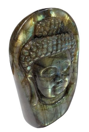Labradorite Buddha Carving
