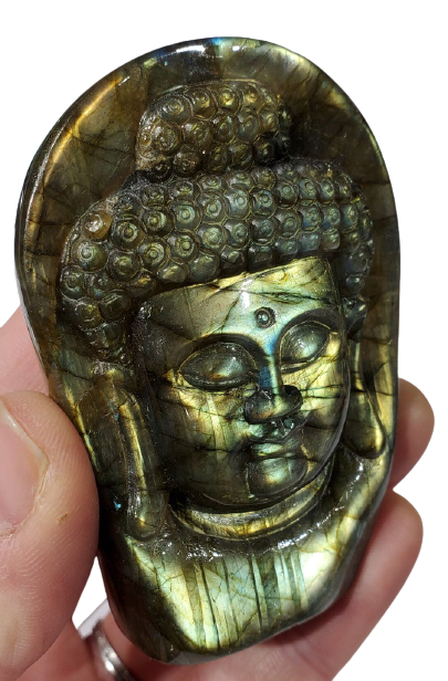 Labradorite Buddha Carving