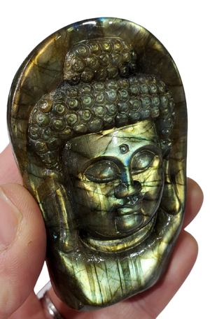 Labradorite Buddha Carving