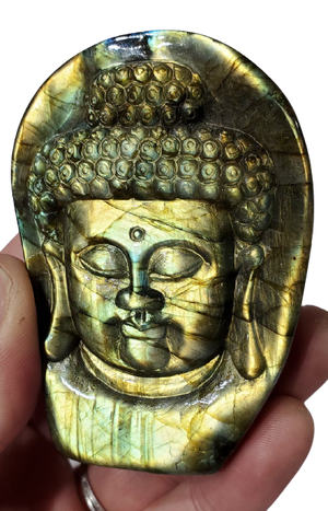 Labradorite Buddha Carving
