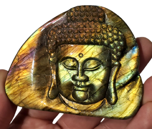 Labradorite Buddha Carving
