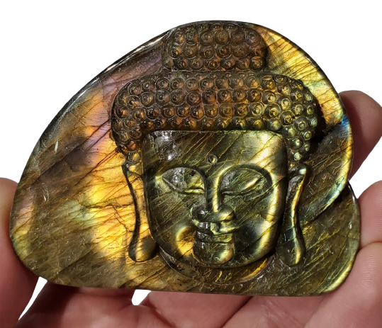 Labradorite Buddha Carving