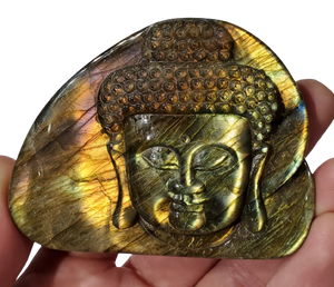 Labradorite Buddha Carving
