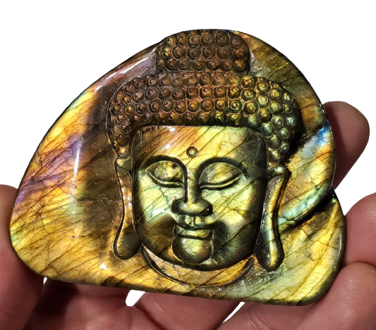 Labradorite Buddha Carving